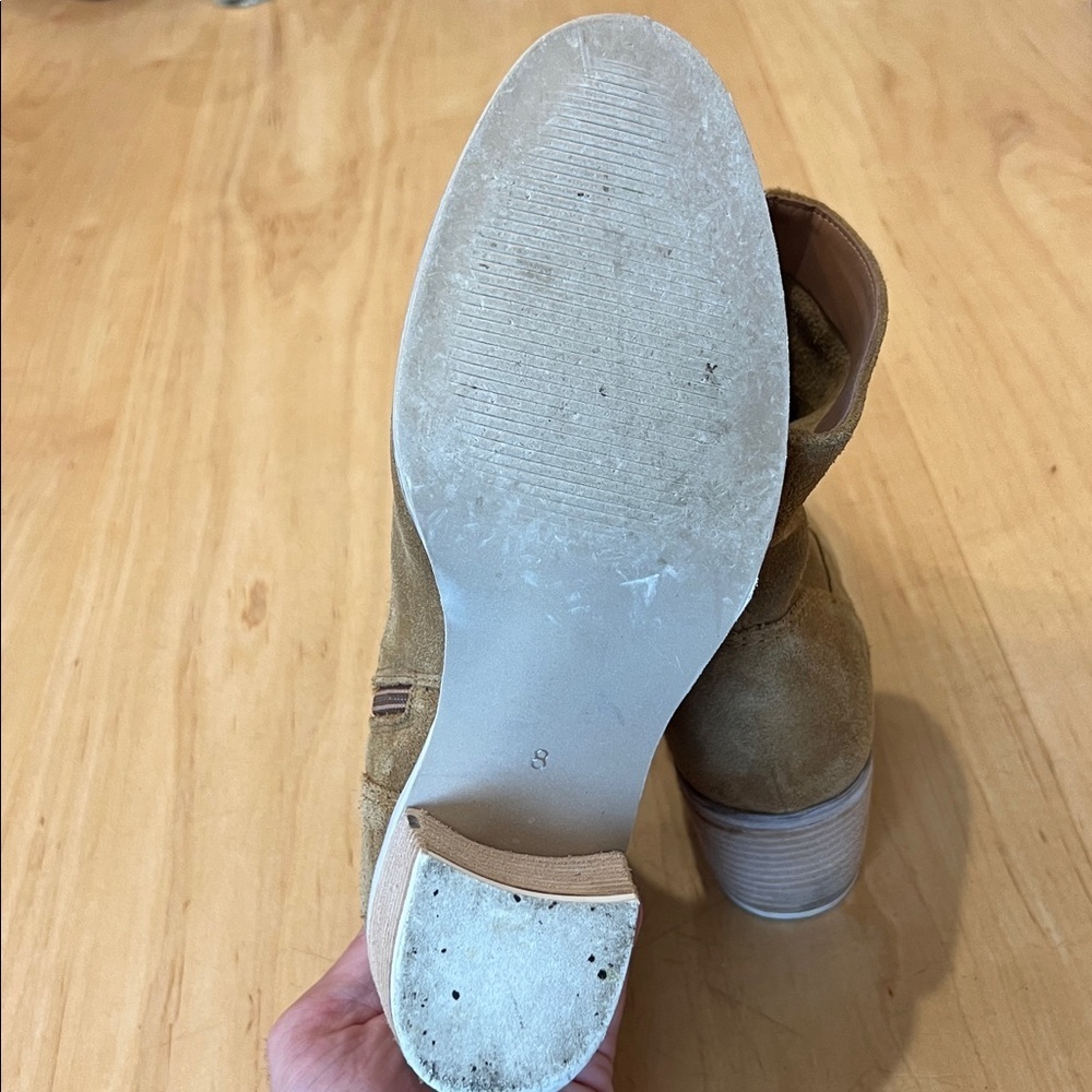 Crevo Tan Suede Ankle Booties - Picture 4 of 5